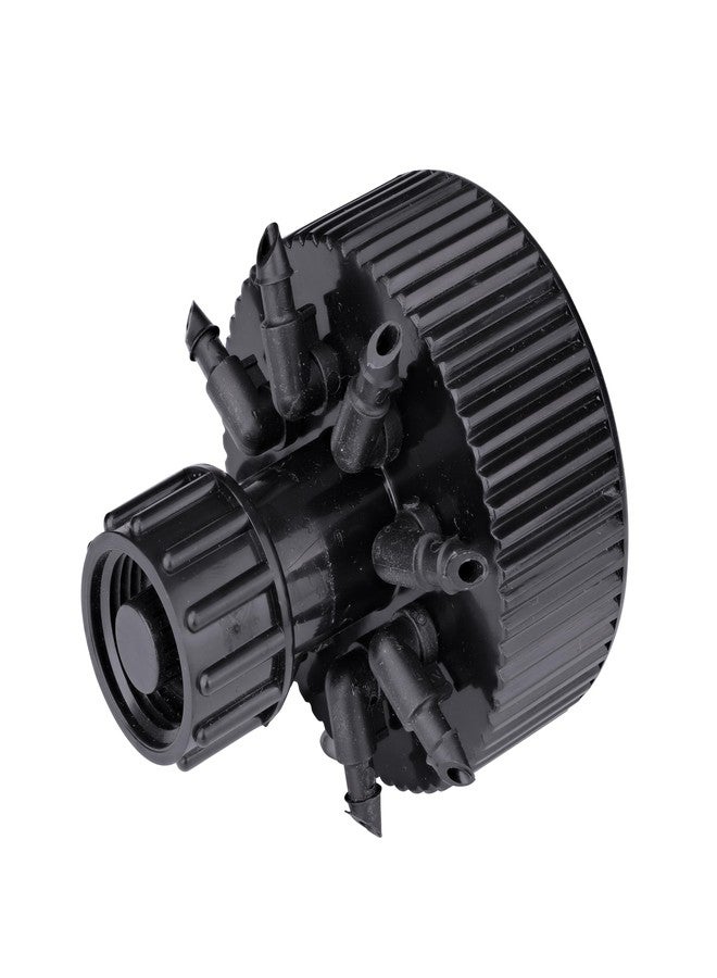 موزع مياه Raindrip 13800UB، مزود بثمانية منافذ قابلة للتعديل من Hydro-Port، مناسب لأنظمة الري بالتنقيط في الحدائق، يصل معدل تدفقه إلى 30 جالونًا في الساعة لكل منفذ، مدخل بقطر نصف بوصة، أسود/أزرق - Image 1