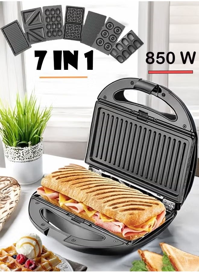 TOSCANA U 2 in 1 Set of 850W 500ml Multifunctional Portable Electric Blender, 7 in 1 850W Sandwich Maker, Waffle Maker, Donut Maker and Snack Warmer  - Image 2