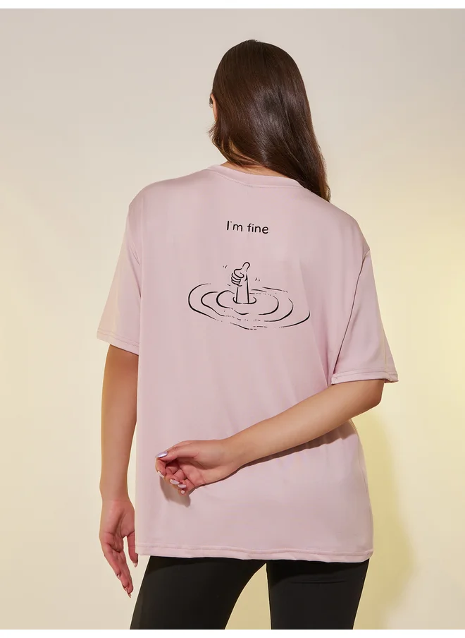 Take Two Take Two Back Graphic Print Round Neck Regular Fit T-Shirt