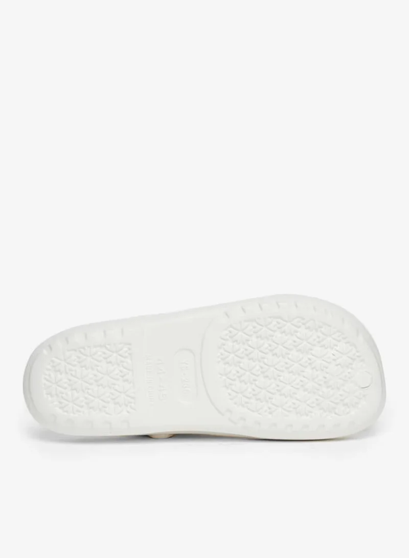 Styli Men White Slip-On Comfort Clogs