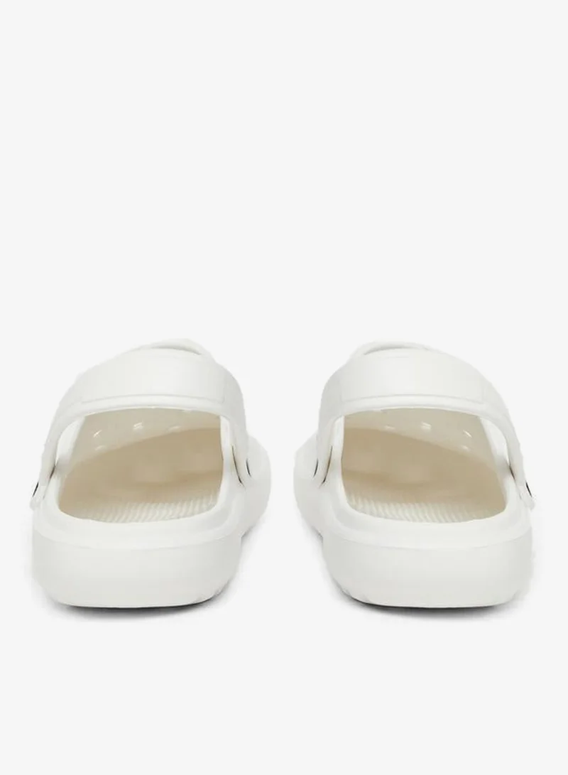 Styli Men White Slip-On Comfort Clogs