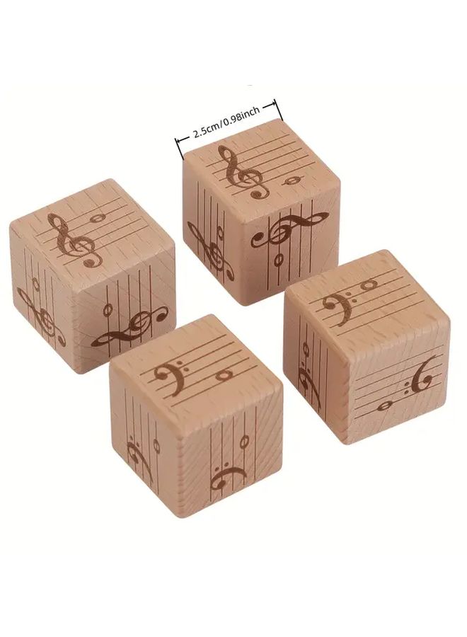 Wooden Note Dice Set For Music Learning Educational Game Teaching Tool - Image 2