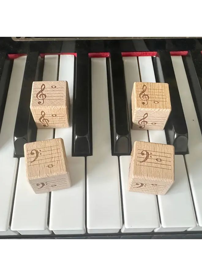 Wooden Note Dice Set For Music Learning Educational Game Teaching Tool - Image 3