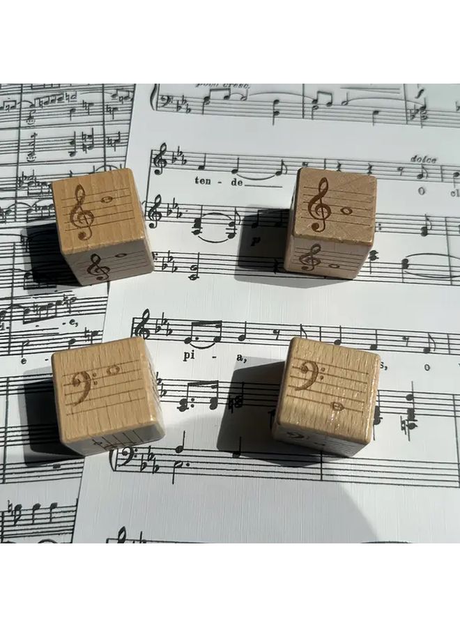 Wooden Note Dice Set For Music Learning Educational Game Teaching Tool - Image 5