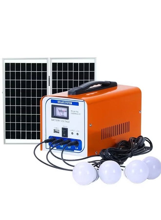 Cady One A solar energy system with a 7 volt solar panel, 4 bulbs, and a mobile charger outlet, suitable for camping and trips  - Image 4