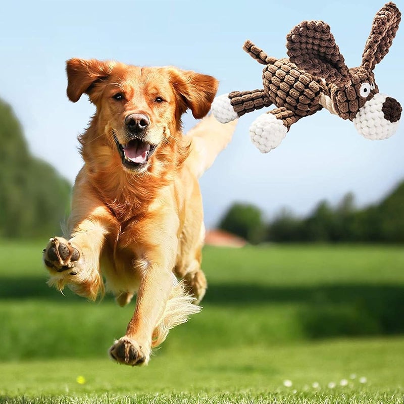 Cielbleu 3 Pack Squeaky Plush Rope Toys for Puppy, Small, Medium, Large Dogs - Interactive Chew Toy Set - Image 2