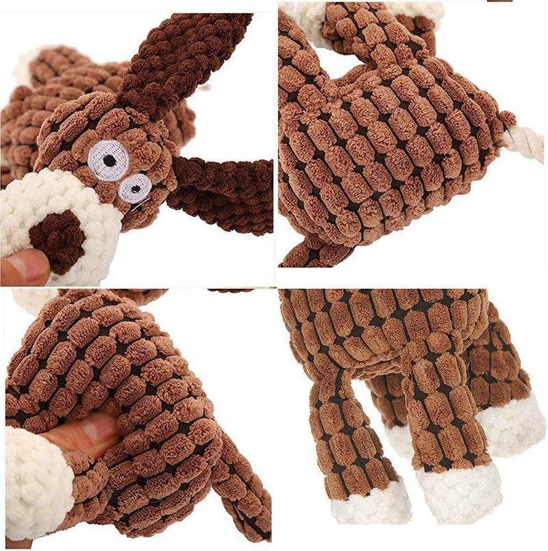 Cielbleu 3 Pack Squeaky Plush Rope Toys for Puppy, Small, Medium, Large Dogs - Interactive Chew Toy Set - Image 4