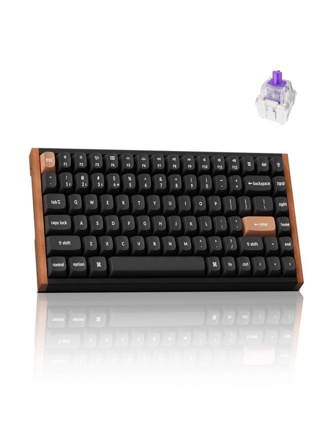 Keychron K2 HE Rapid Trigger Wireless Custom Mechanical Keyboard with Hall Effect Gateron Double-Rail Magnetic Switch, QMK 2.4 GHz Bluetooth 5.2 RGB Compatible with Mac Windows Linux (Aluminum + Wood) - Image 1