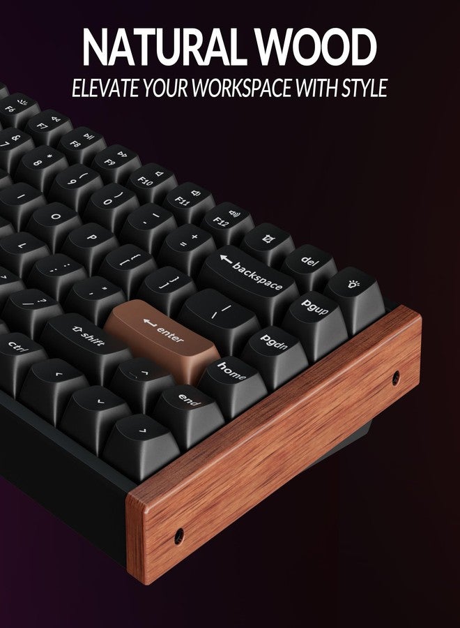 Keychron K2 HE Rapid Trigger Wireless Custom Mechanical Keyboard with Hall Effect Gateron Double-Rail Magnetic Switch, QMK 2.4 GHz Bluetooth 5.2 RGB Compatible with Mac Windows Linux (Aluminum + Wood) - Image 4