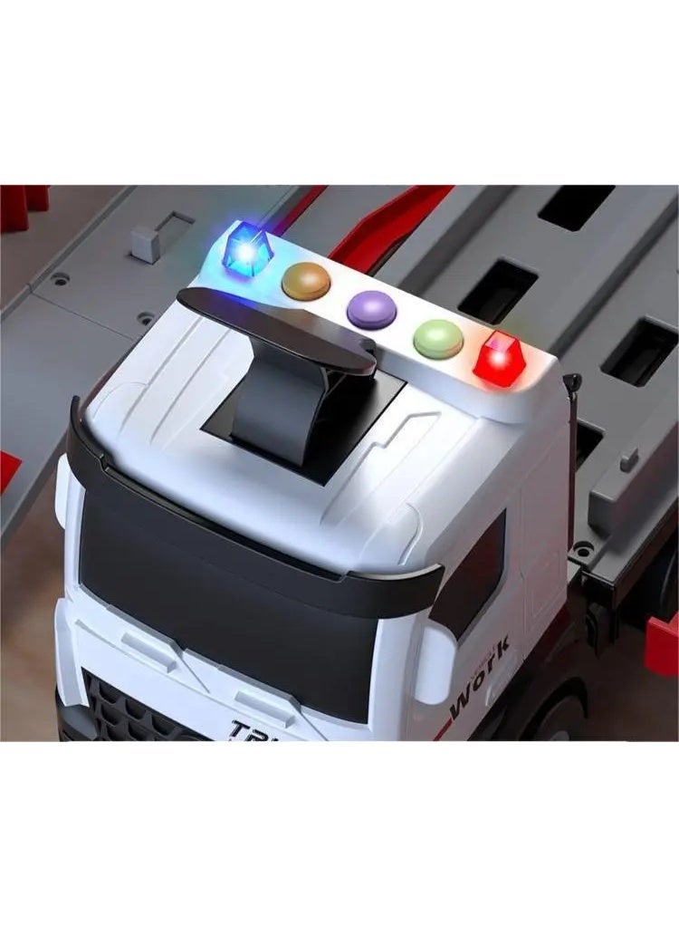 F.A.M.S Transforming Truck with Race Track & Cars | 2-in-1 Storage Container Toy - Image 3