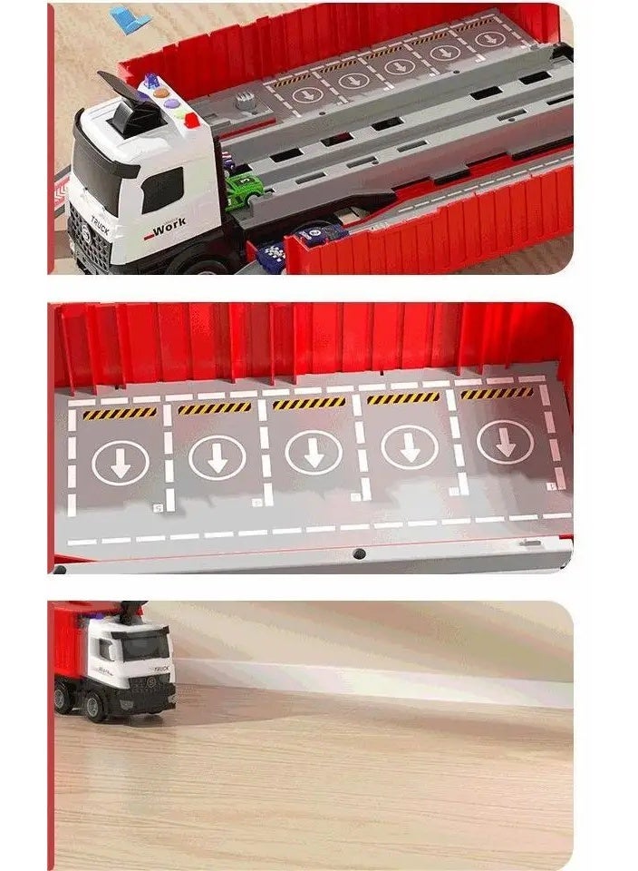 F.A.M.S Transforming Truck with Race Track & Cars | 2-in-1 Storage Container Toy - Image 5