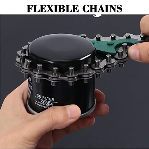 Jeemiter Heavy Duty Ratcheting Chain Wrench, 16 Inches Automotive Oil Fuel Filter Chain Wrench fits 1.5" to 8" Diameter Pliers Adjustable Removal Remover Tool - Image 3