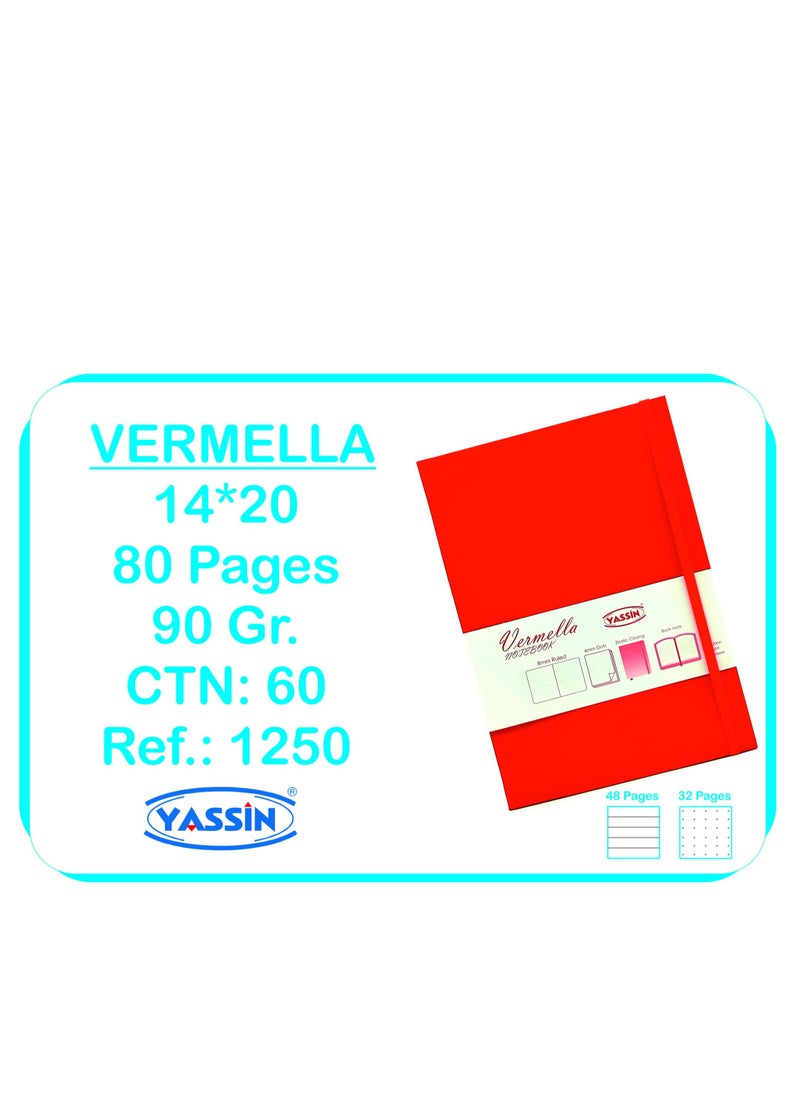 Yassin - Yassin Vermella Notebook A5 - 80sheets - No: 1250 - Image 1
