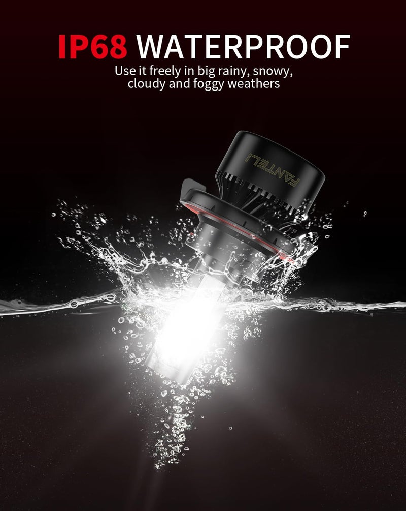 FANTELI ð‡ðŸðŸ‘/ðŸ—ðŸŽðŸŽðŸ– Bulbs, 34000LM 800% Brighter, Backup Plug & Play 6500K Cool White, IP68 Waterproof Quick Install, Pack of 2, Interior Off Road Lights - Image 5