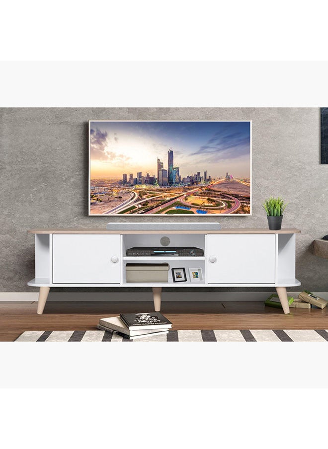 Home Box وحدة تلفاز سويدية 2 باب للتلفزيونات حتى 70 بوصة 49x160x40 سم  - Image 2