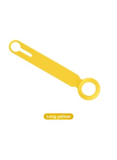 Suitable For Apple Airtag Silicone Protective Case Tracker Silicone Protective Case Anti-lost Airtags Protective Case-Color:083 Long-Yellow