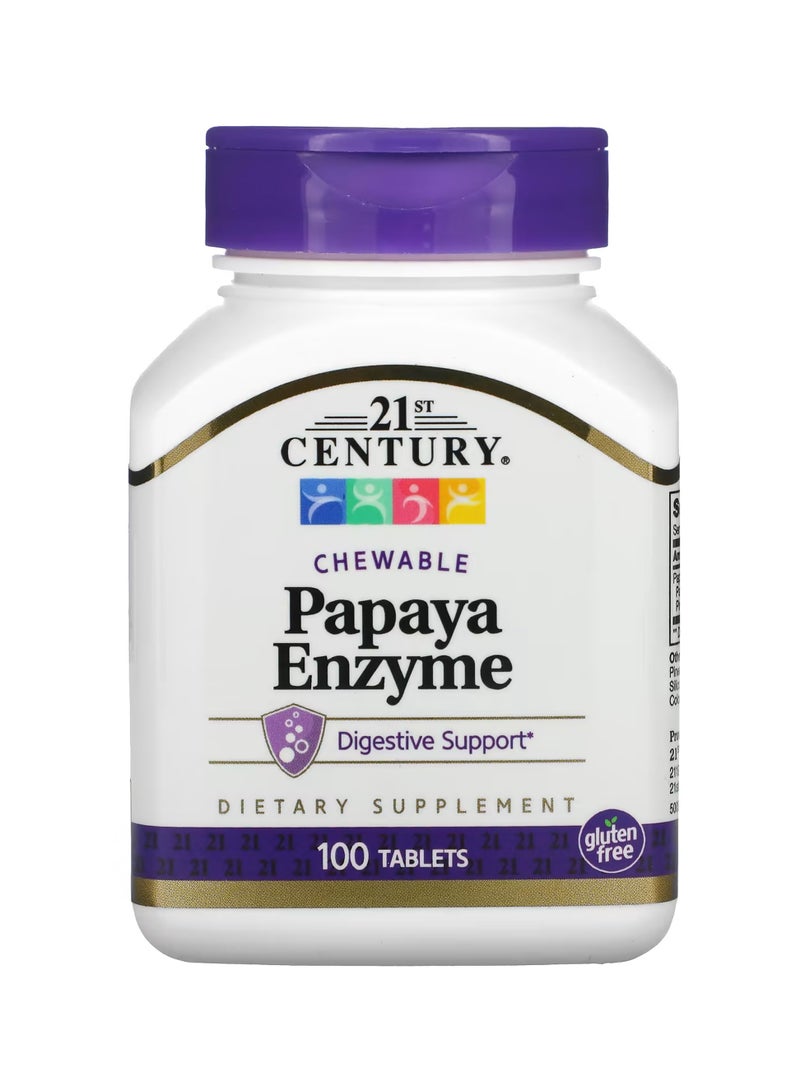 21st Century Papaya Enzyme Chewable 100 Tablets 3 Pack - Image 2