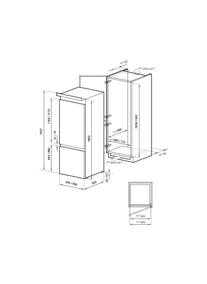 MILLEN - Built in Refrigerator 297L - Image 1