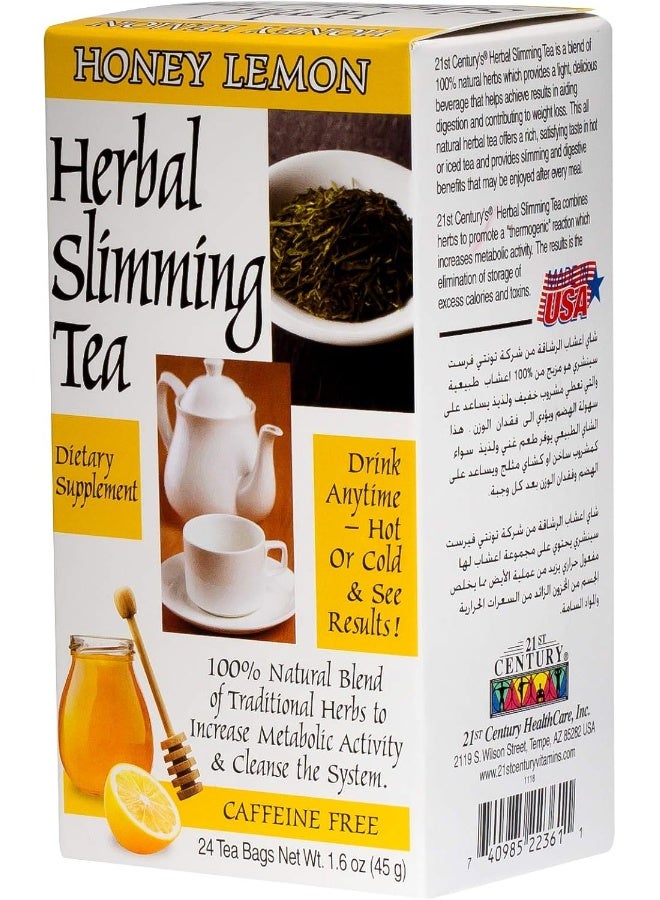 21st Century شاي التخسيس بالعسل والليمون 24 كيس شاي - Image 4