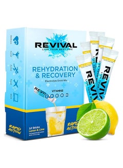 REVIVAL Revival Rapid Rehydration Electrolytes Powder Lemon & Lime 12 Sachet  - Image 1