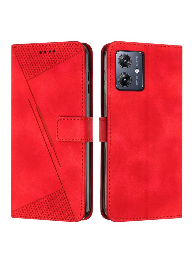 اس-توب جراب لهاتف Motorola Moto G54 Dream Triangle مصنوع من الجلد مع حبل تعليق - Image 1