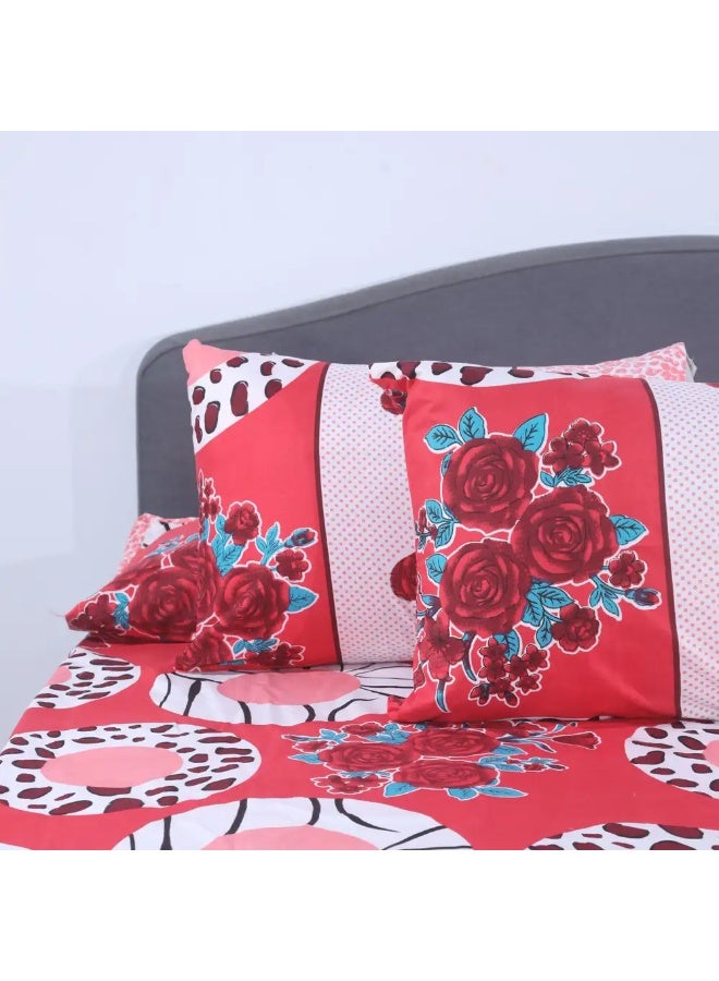 Printed fabric sheet set, 4 pieces, 215 x 235 cm - Multicolor - Image 3