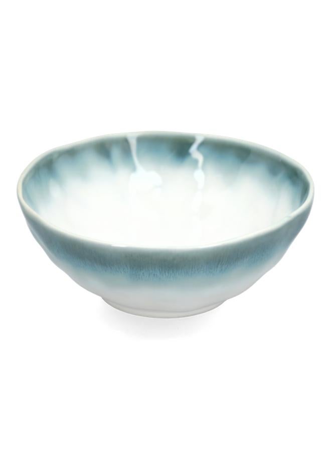 Easy Life Dishwasher and Microwave Safe Porcelain Bowl Green and White 18cm R2847#NGRE