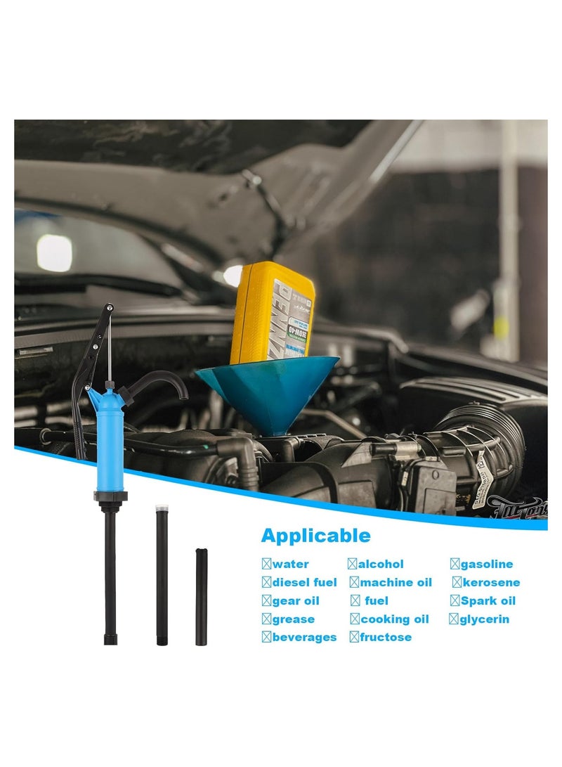 Zikra Lever Pump Lever Action Barrel Drum Pump with Non-Slip Handle Telescopic Hand Diesel Oil Transfer Extractor with Removable Nozzle for Kerosene Gear Oil Engine Oil 55 Gallon Drum Tank - Image 3