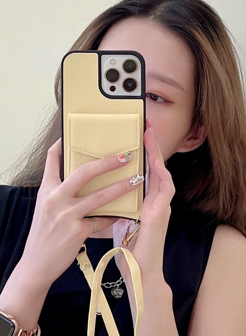 Suteni Back Cover Card Slots with Mirror Leather Phone Case for iPhone - Image 3