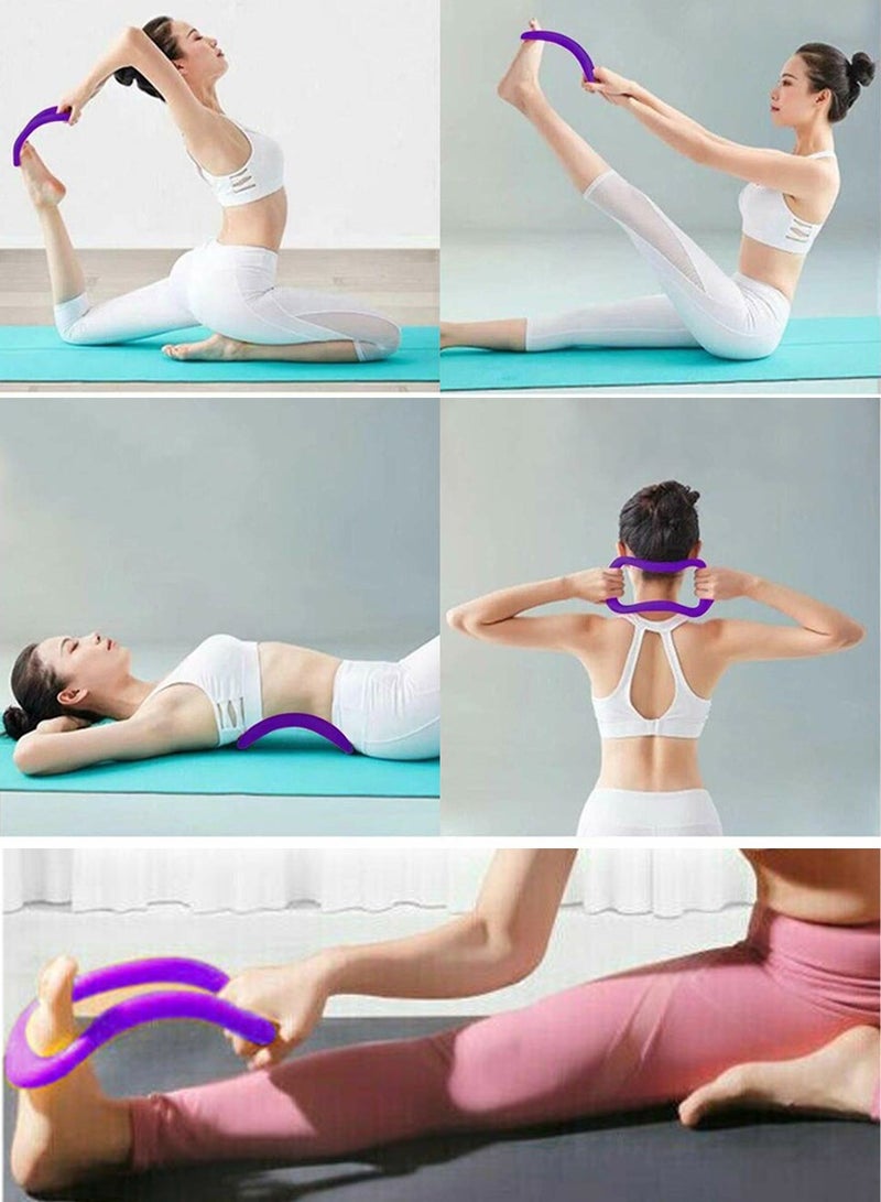 QUTOOB Yoga Stretch Ring For Pilates Exercise And Pilates Stretching, Fitness Equipment For Full Body Toning, Fascia Stretching Ring Training Tool for Shoulder Back Arm Leg, For Muscle Strength and Massage  - Image 4