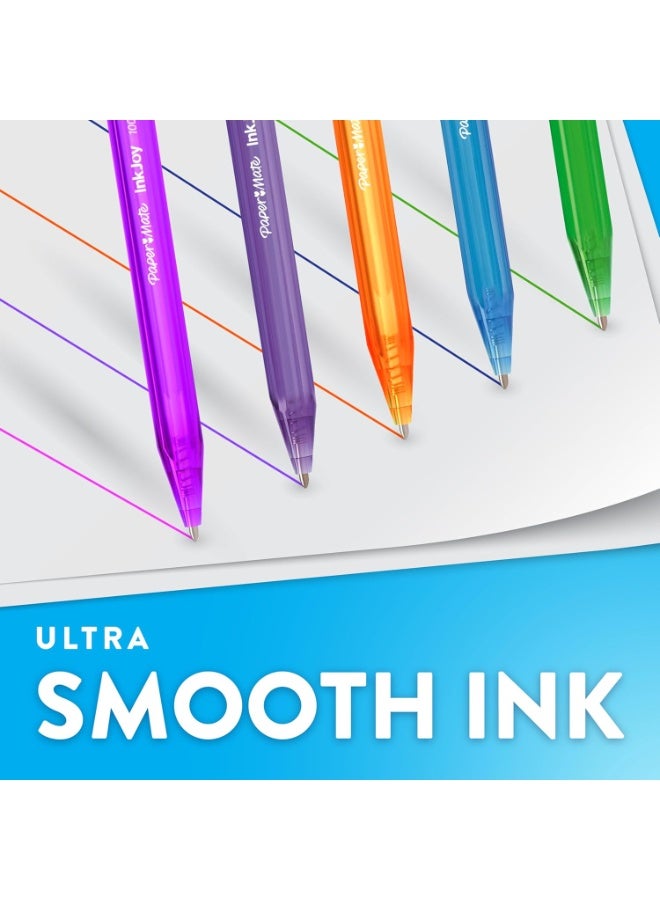 Paper Mate أقلام حبر باللون الجاف من بيبر ميت إنك جوي 100RT، قابلة للسحب، نقطة متوسطة (1.0 مم)، متنوعة، 20 قطعة - Image 2