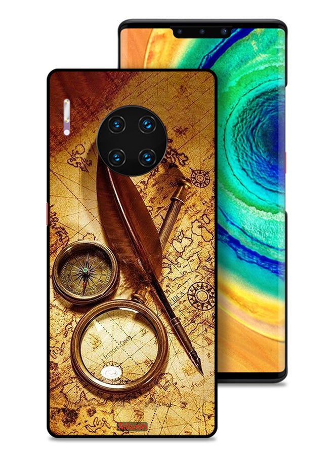 Tolwak Huawei Mate 30 Pro 4G Protective Case Cover Vintage Compass - Image 1