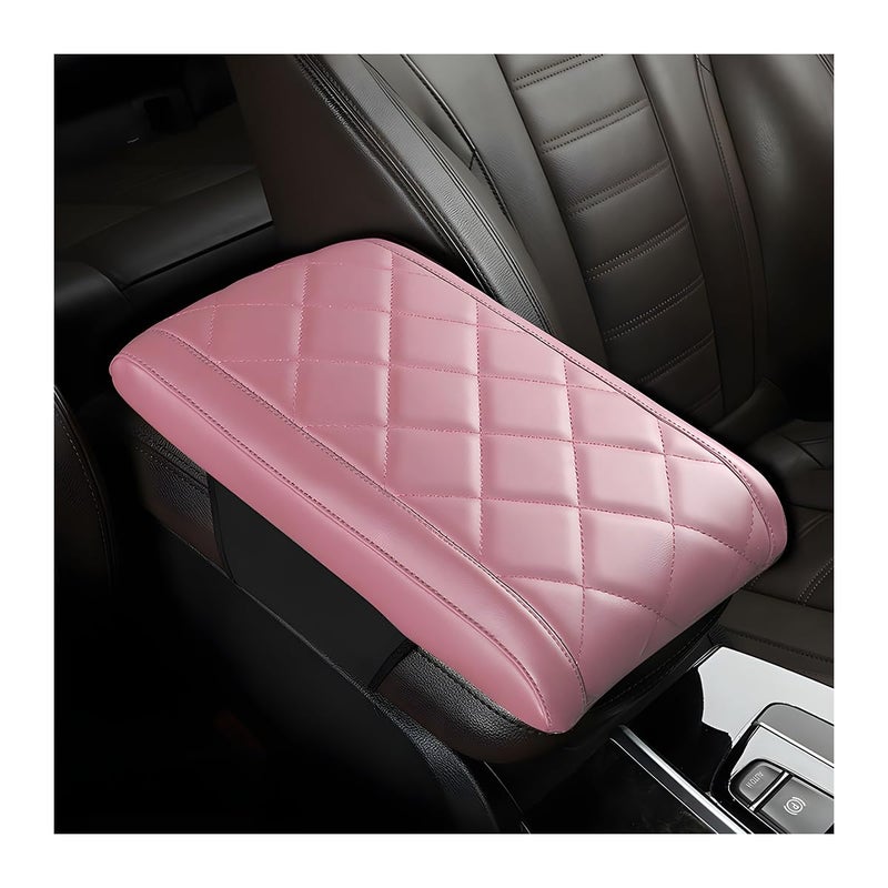 Sandfren Car Center Console Pad AntiScratch Memory Foam Vehicle Armrest Seat Storage Box Cover Soft Comfortable Automotive Console Protection Cushion Universal for SUV Sedan Truck Pink - Image 3