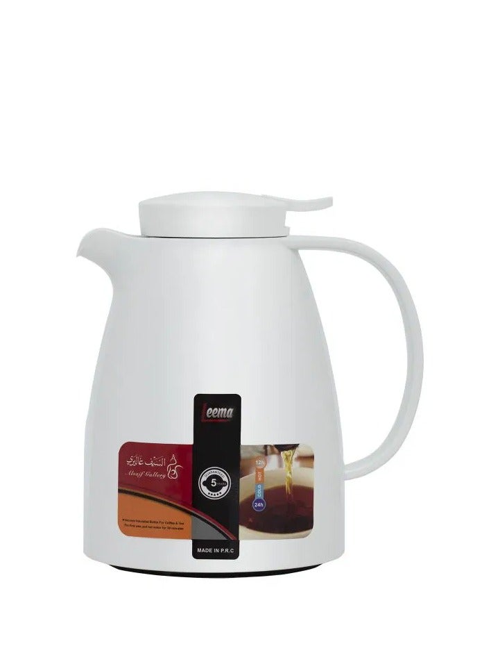 LEEMA Lima Al Saif Gallery thermos, 0.35 litres, compressor, thermal glass inner container, plastic outer shell - white - Image 2