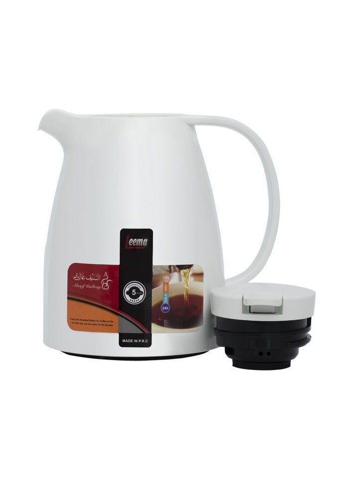 LEEMA Lima Al Saif Gallery thermos, 0.35 litres, compressor, thermal glass inner container, plastic outer shell - white - Image 3
