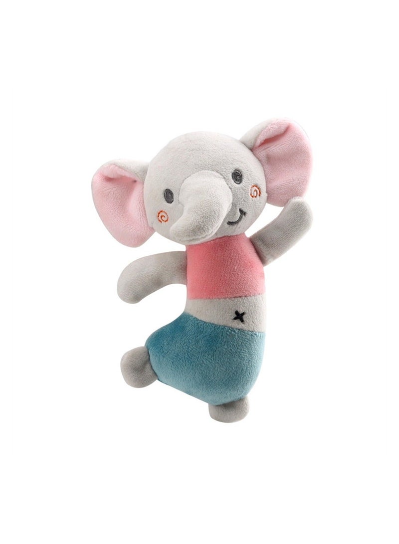 Baby Rattle Toys, 2Pcs Sensory Plush Toy, Toy for 0-6 Months Newborn, Soft Rattles Ring Toy for Infant Shower Gift (Elephant/Bunny)  - Image 3