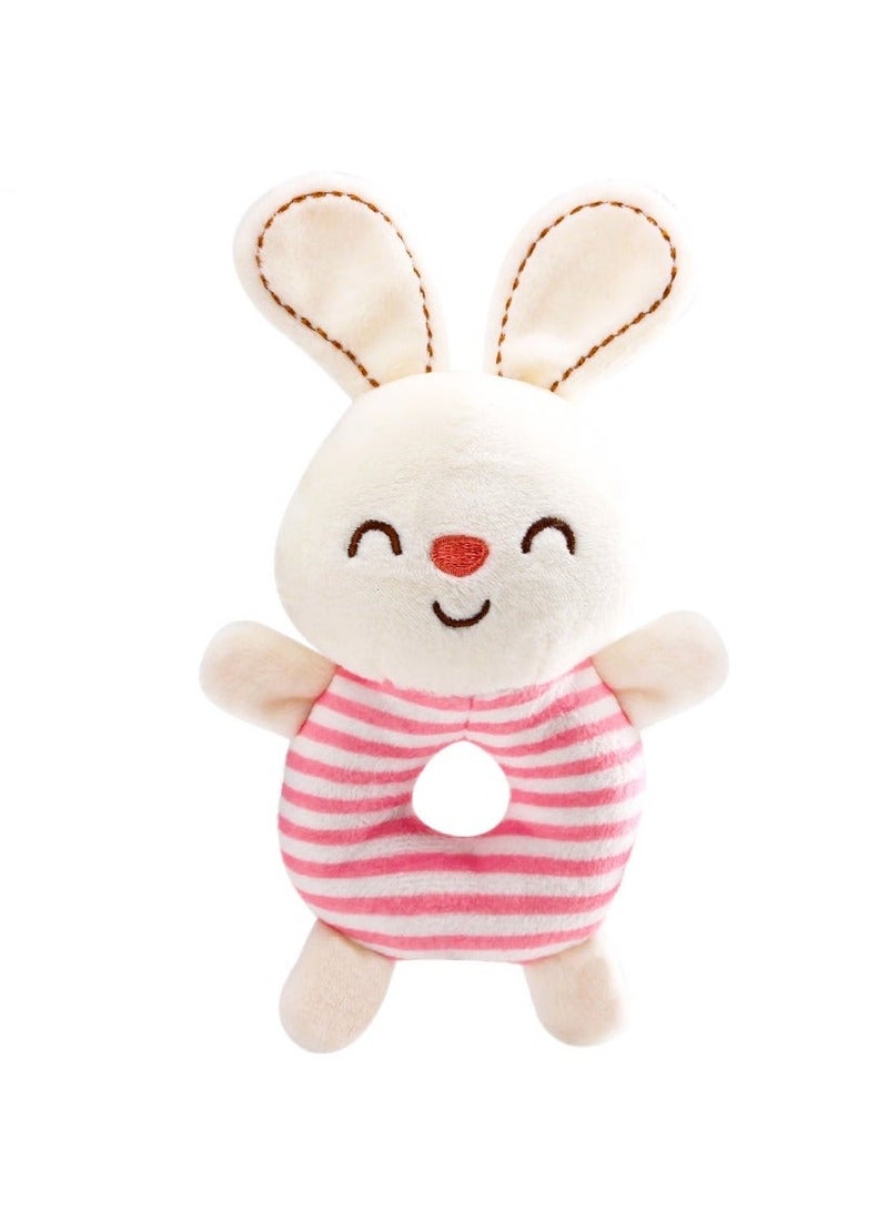 Baby Rattle Toys, 2Pcs Sensory Plush Toy, Toy for 0-6 Months Newborn, Soft Rattles Ring Toy for Infant Shower Gift (Elephant/Bunny)  - Image 4