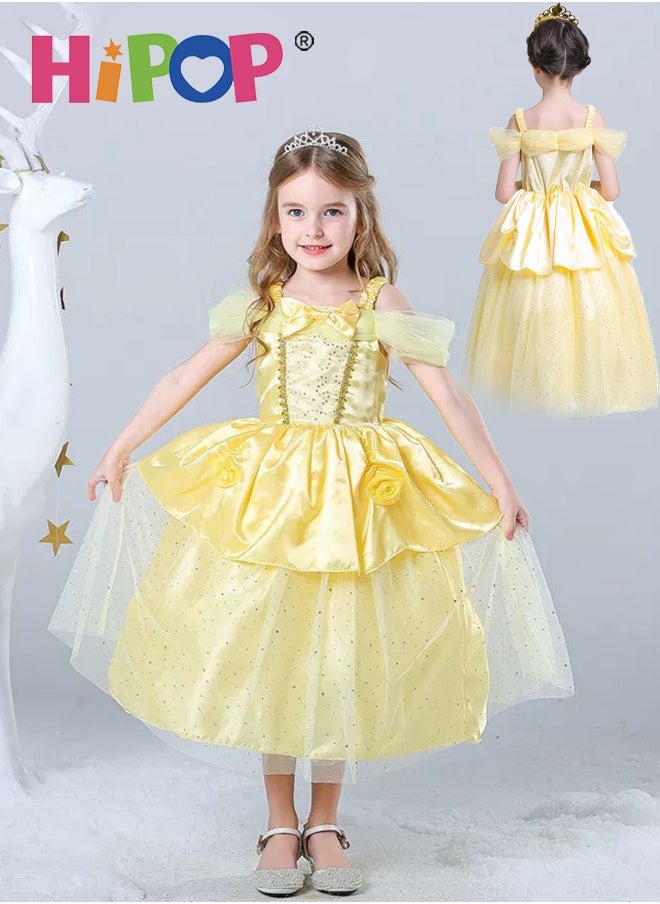 HIPOP Girls Princess Dress with Lining,Cosplay Costume,Birthday Party Outfits  - Image 1
