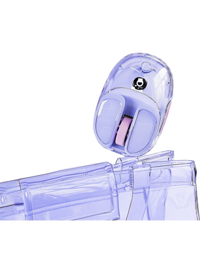 Eweadn Q9 Potato Wireless Bluetooth Dual-Mode Transparent Mouse, Rechargeable Gaming Mouse For Pc And Laptop, Low-Profile, Lightweight, Rgb Lighting Effects, Ice Purple - Image 1