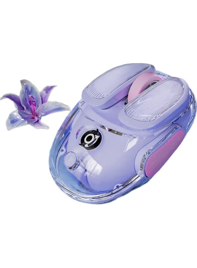 Eweadn Q9 Potato Wireless Bluetooth Dual-Mode Transparent Mouse, Rechargeable Gaming Mouse For Pc And Laptop, Low-Profile, Lightweight, Rgb Lighting Effects, Ice Purple - Image 3