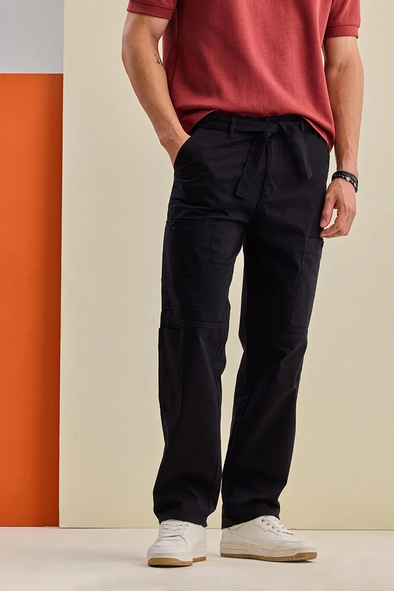 SNITCH بنطلون كارجو بقصة واسعة قابلة للتمدد