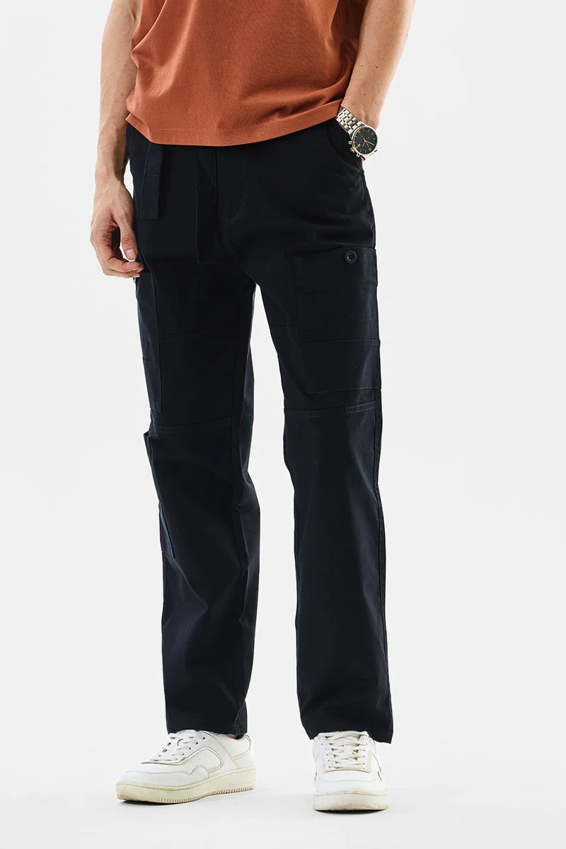 SNITCH بنطلون كارجو بقصة واسعة قابلة للتمدد
