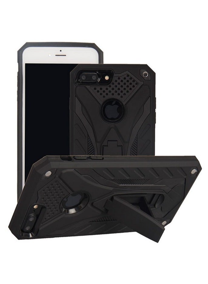 Bills iPhone 7 PLUS Premium Armor Case Built-In Kickstand - Military-Grade Shockproof Protective Cover with Reinforced Corners (Black) - Image 3