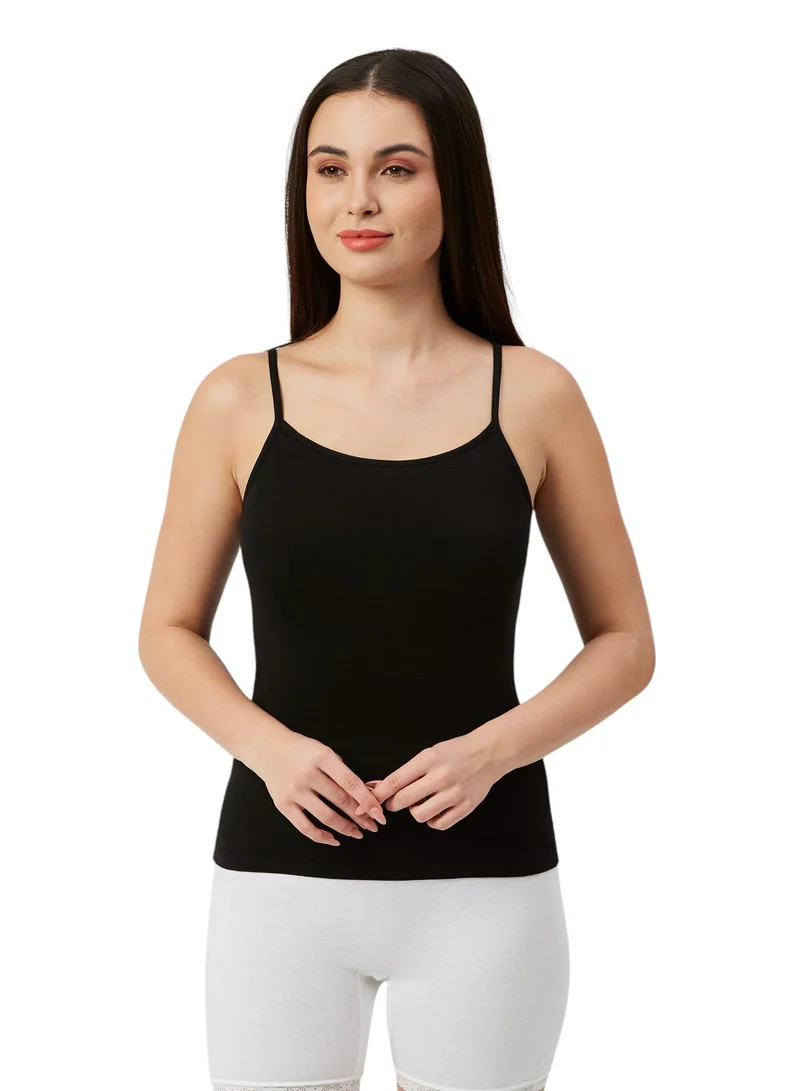 BYC WOMEN'S COTTON BLENDED CAMISOLE - BLACK