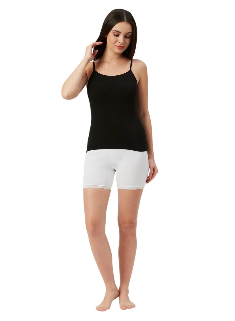 BYC WOMEN'S COTTON BLENDED CAMISOLE - BLACK