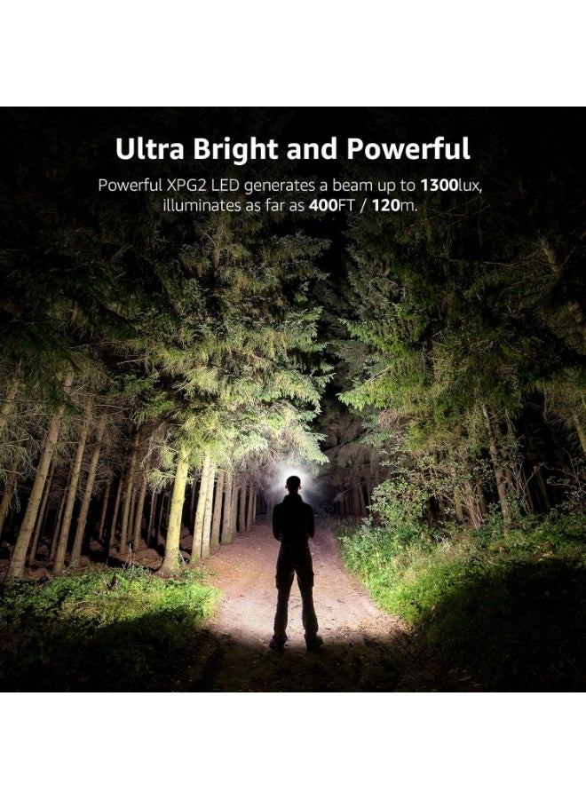 Lepro Head Torch, [2 Pack] Super Bright LED Headlamp with 6 Lighting Modes, Waterproof, Battery Powered LED Lightweight Headlight for Cycling Running Camping for Kids Adults [Not Included Battery] - Image 3