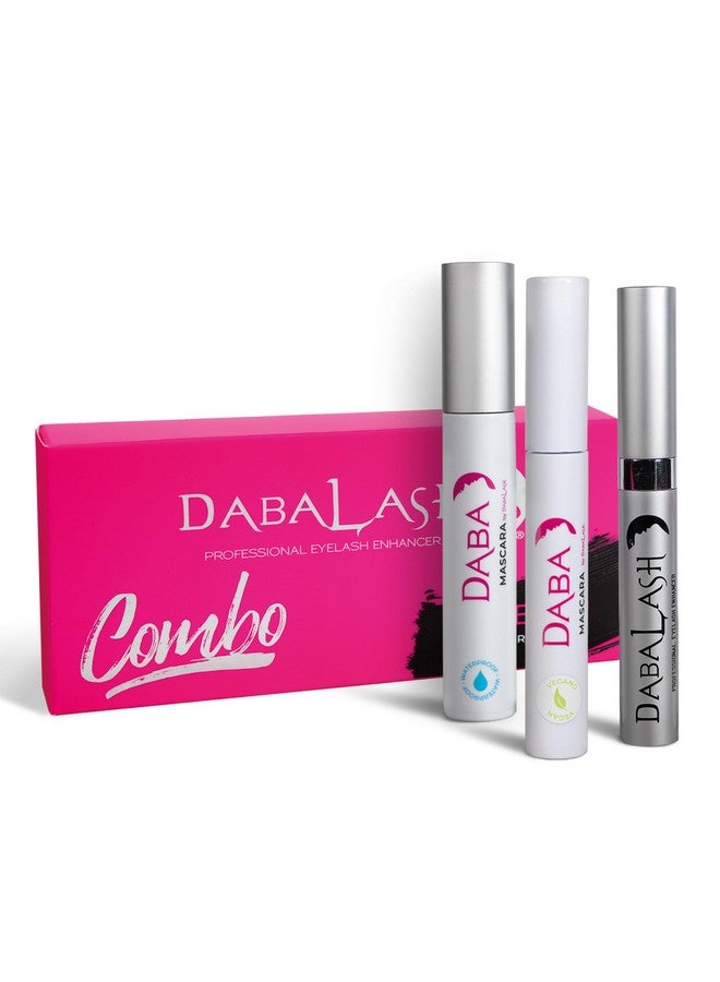 Dabalash Trio Combo Professional Eyelash & Brow Strengthener 0.18 Oz Waterproof Mascara 0.45 Oz & Gentle Vegan Mascara 0.3Oz Give Your Own Lashes A Longer Fuller & Thicker Look - Image 1