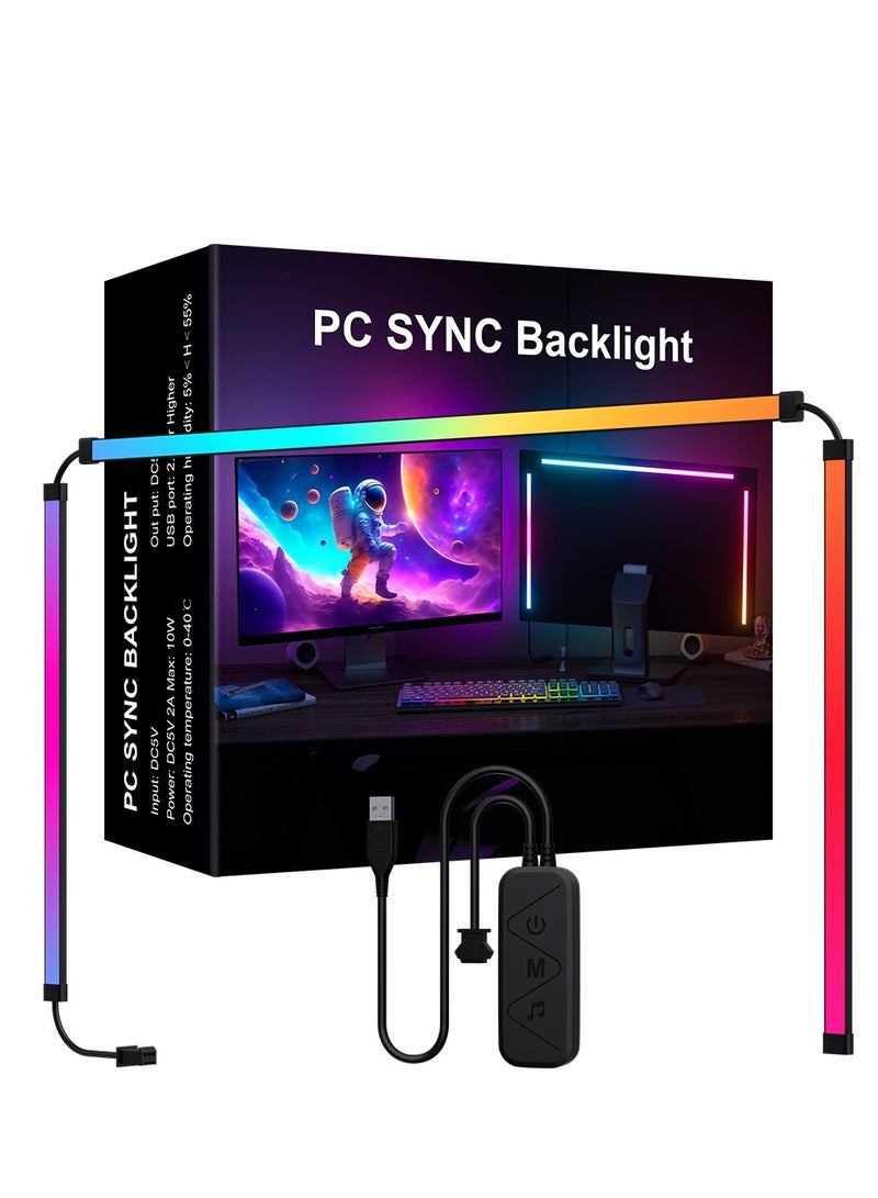 Furtey Gaming RGB Backlight for 27 Inches Computer Monitor,Yakiter Gaming LED Strip Light Sync with Screen Color & Music for Games Movies etc,Software Control,USB Powered - Image 1