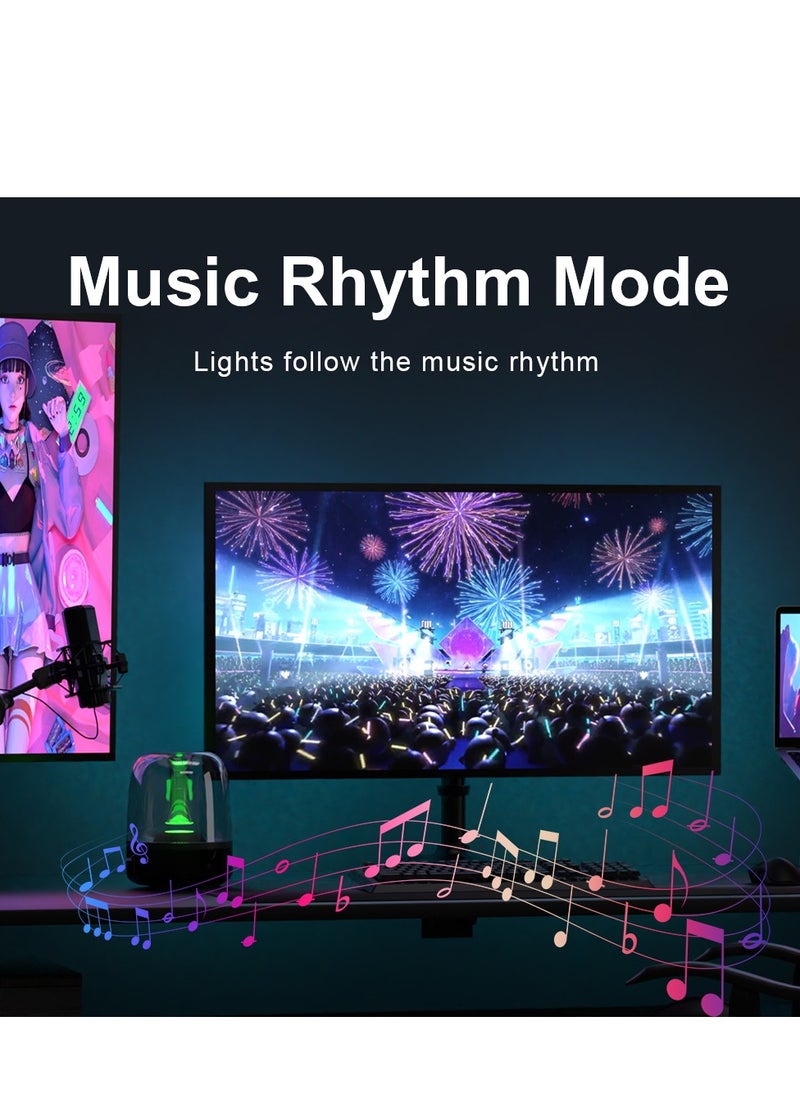 Furtey 27in Monitor Led Backlights, Led Strip Lights That Sync with Screen Color or Music, RGB Atmosphere Light Bar Behind Monitor, Usb Interface, Software Control, Supports Pc or Ma ﻿ (27 inches)  - Image 5