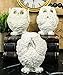 Ebros Gift Ebros See Hear Speak No Evil Fat Baby White Owls Figurines Set of 3 Decor Wisdom of The Woods Nocturnal Snow - Image 2